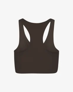 Active Cropped Bra - Coffee Brown