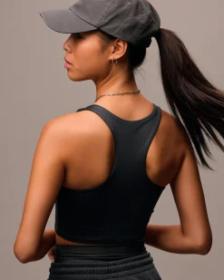 Active Cropped Bra - Petrol Blue