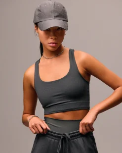 Active Cropped Bra - Pine Green