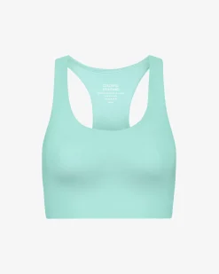 Active Cropped Bra - Teal Blue