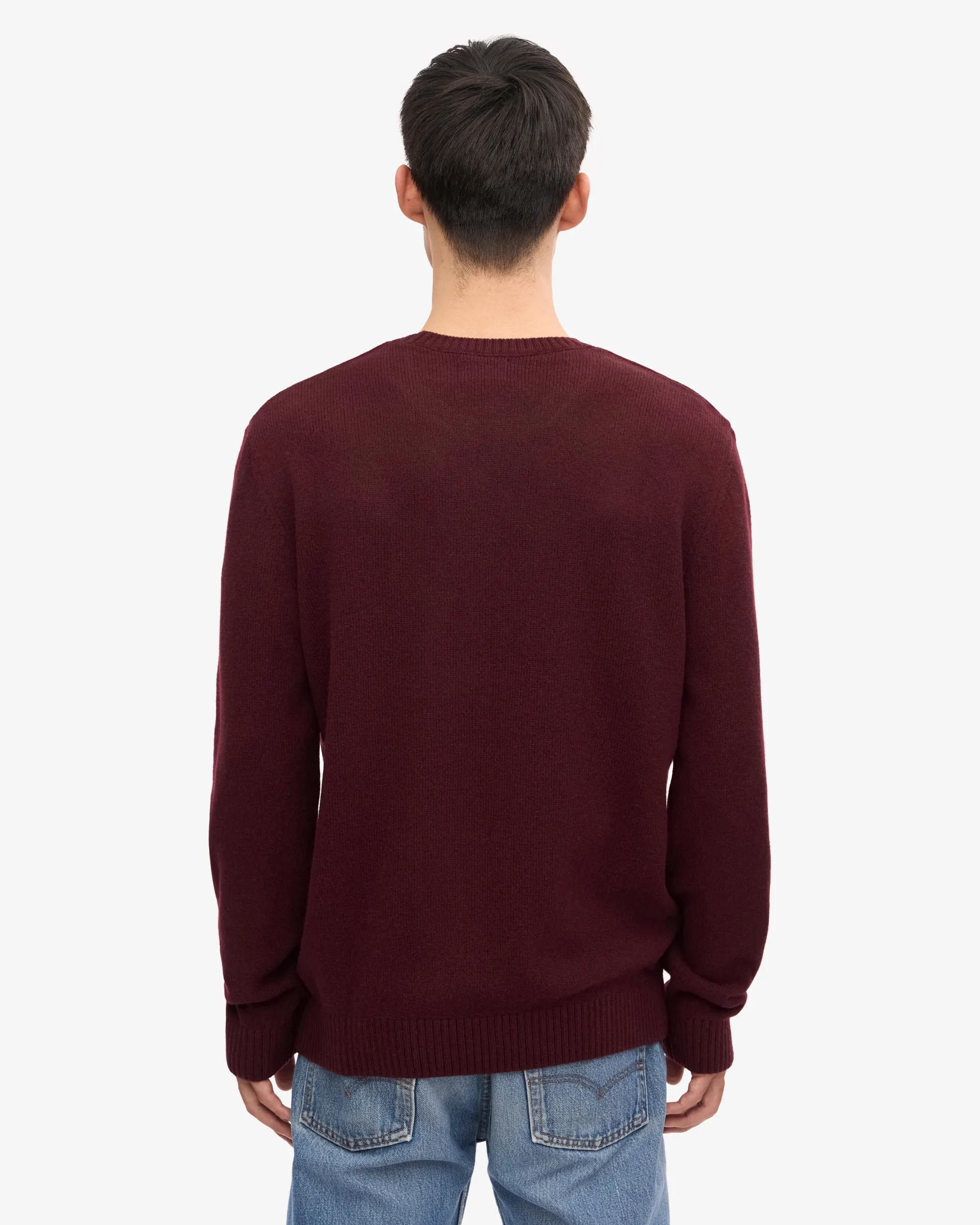 Classic Merino Wool Crew - Oxblood Red