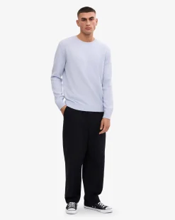 Classic Merino Wool Crew - Polar Blue
