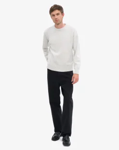 Classic Merino Wool Crew - Snow Melange