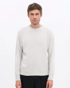 Classic Merino Wool Crew - Snow Melange