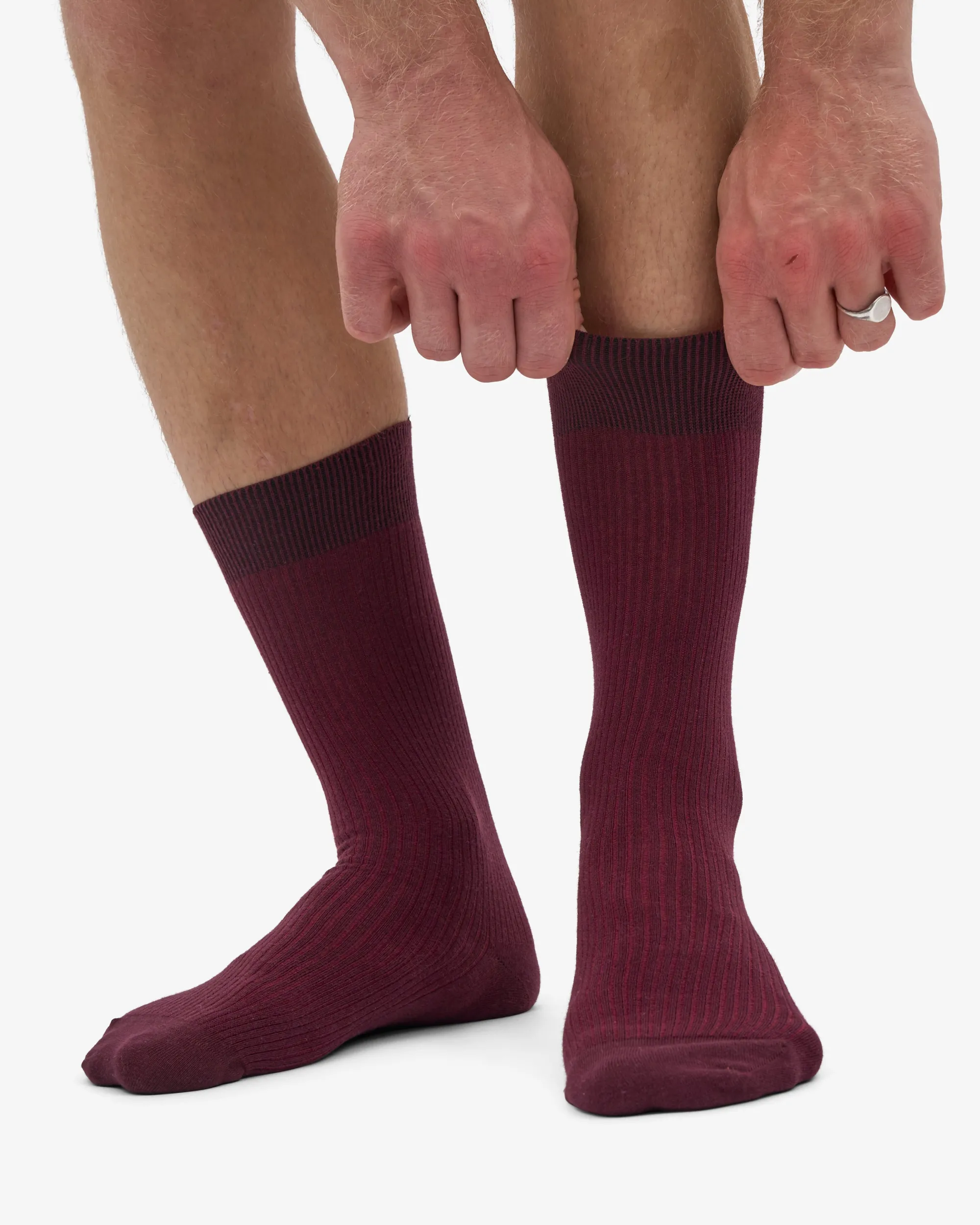 Classic Organic Sock - Oxblood Red (3-Pack)
