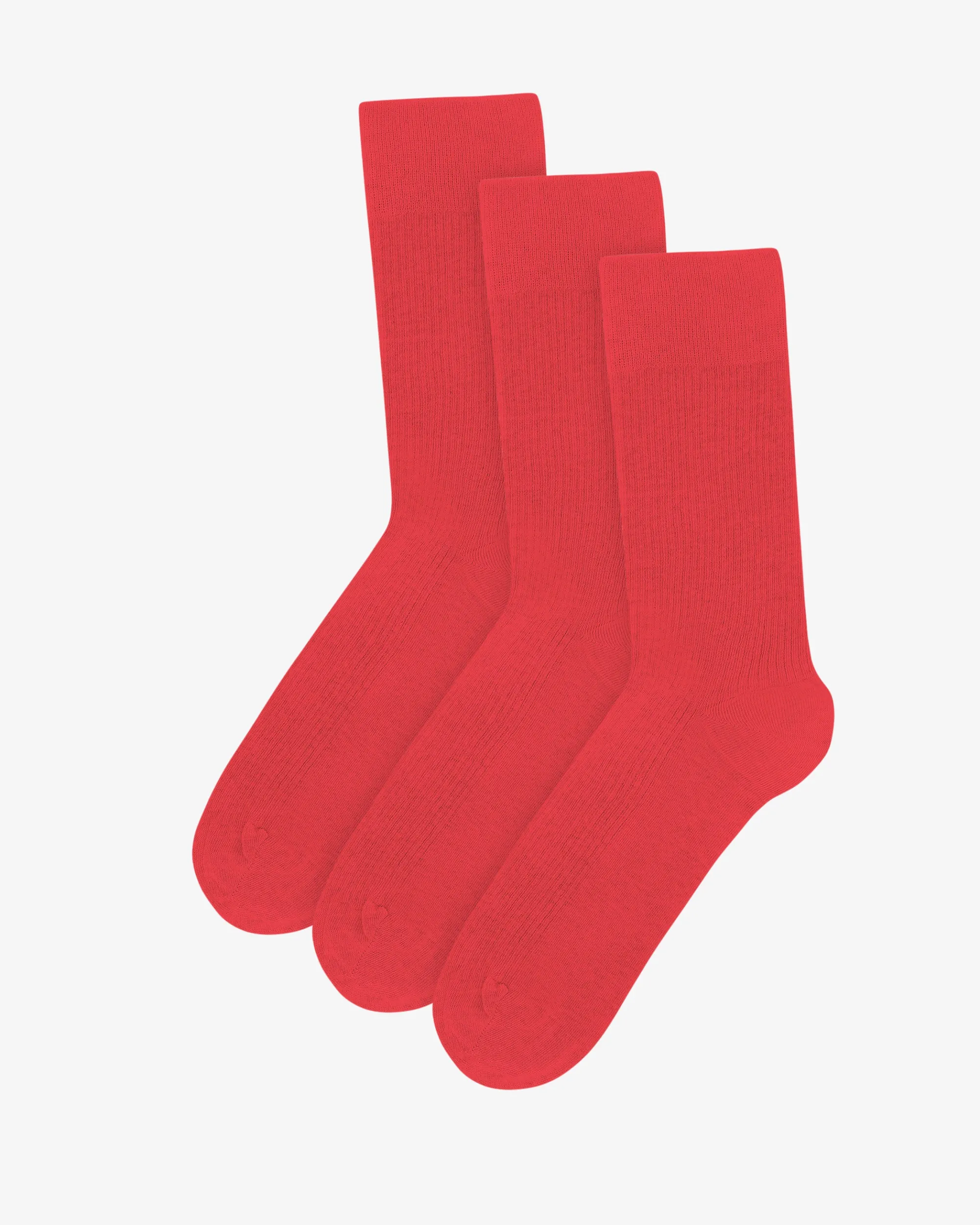 Classic Organic Sock - Red Tangerine (3-Pack)