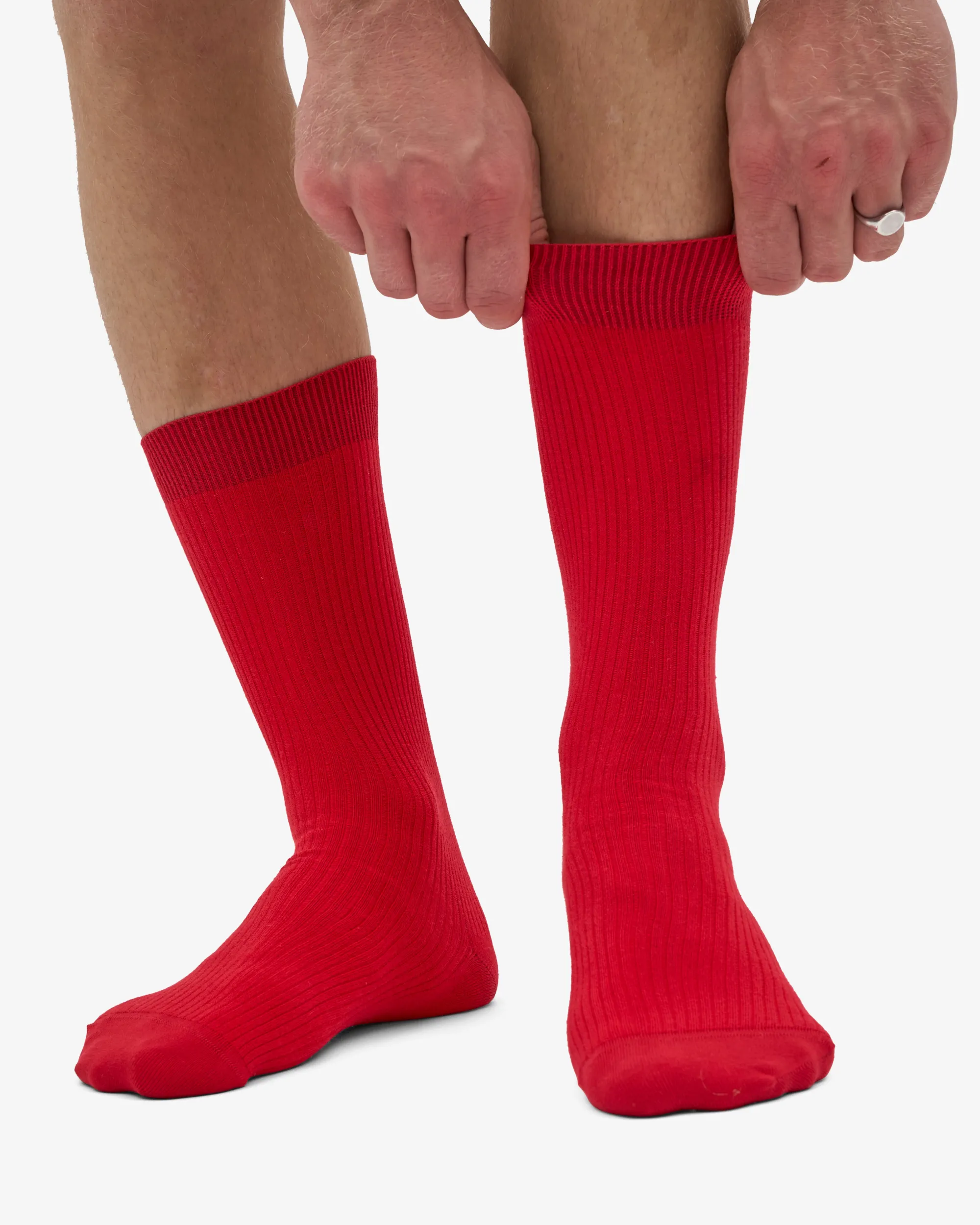 Classic Organic Sock - Scarlet Red (3-Pack)