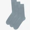 Classic Organic Sock - Steel Blue (3-Pack)