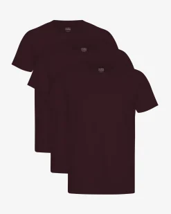 Classic Organic Tee - Oxblood Red (3-Pack)