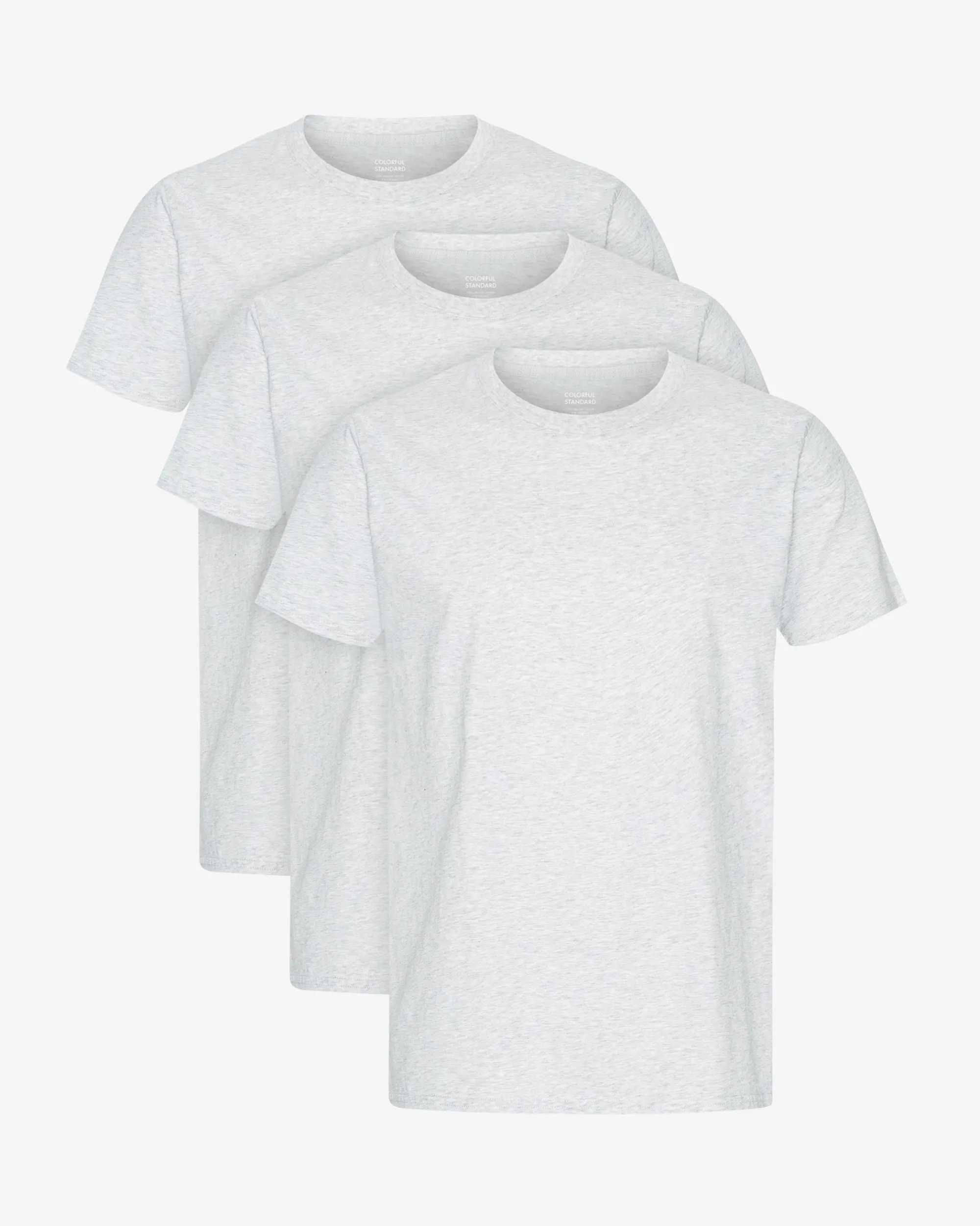 Classic Organic Tee - Snow Melange (3-Pack)