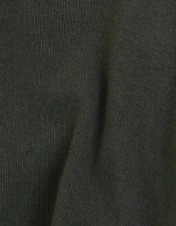 Light Merino Wool Crew - Emerald Green