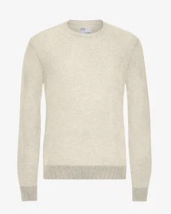 Light Merino Wool Crew - Ivory White
