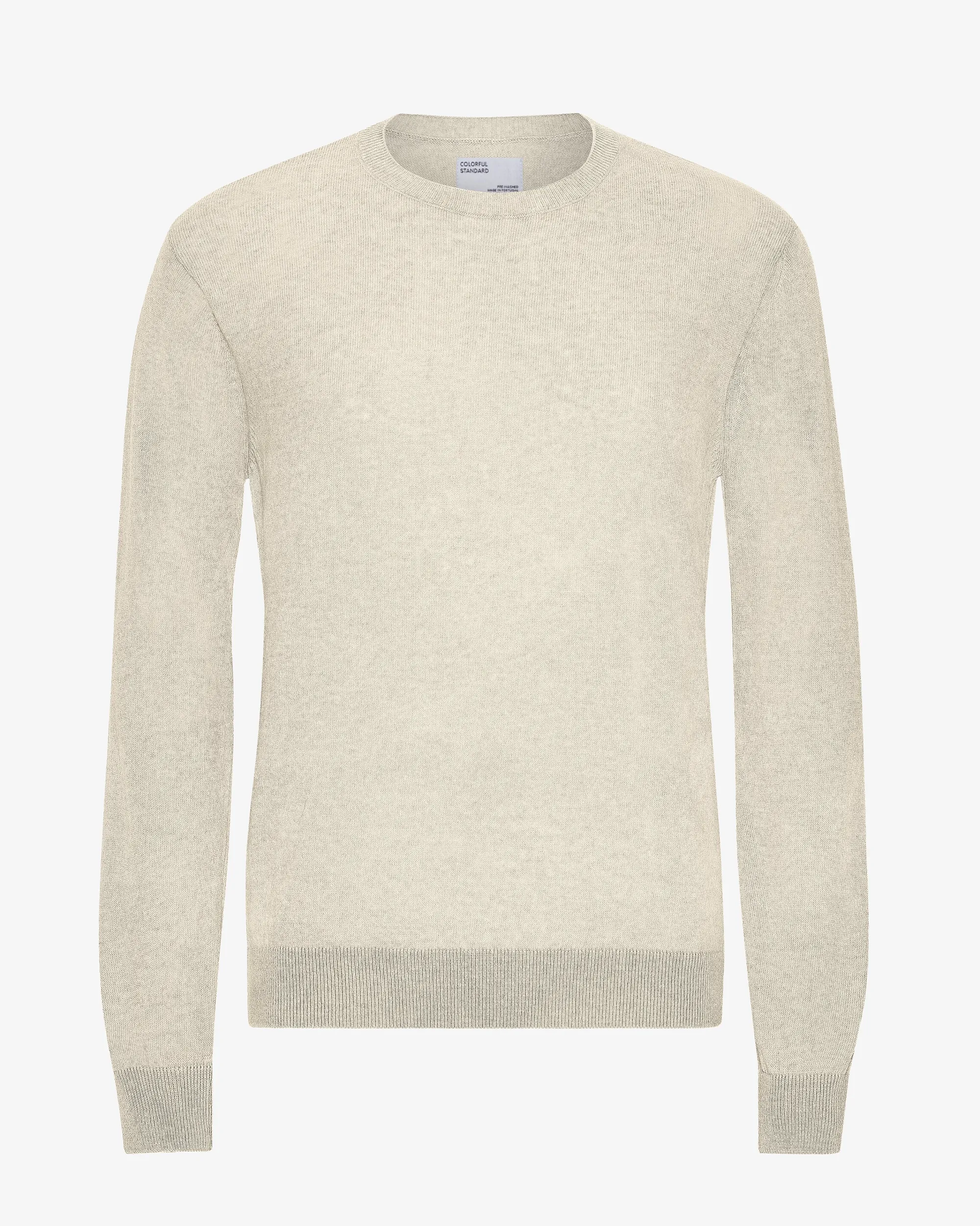 Light Merino Wool Crew - Ivory White