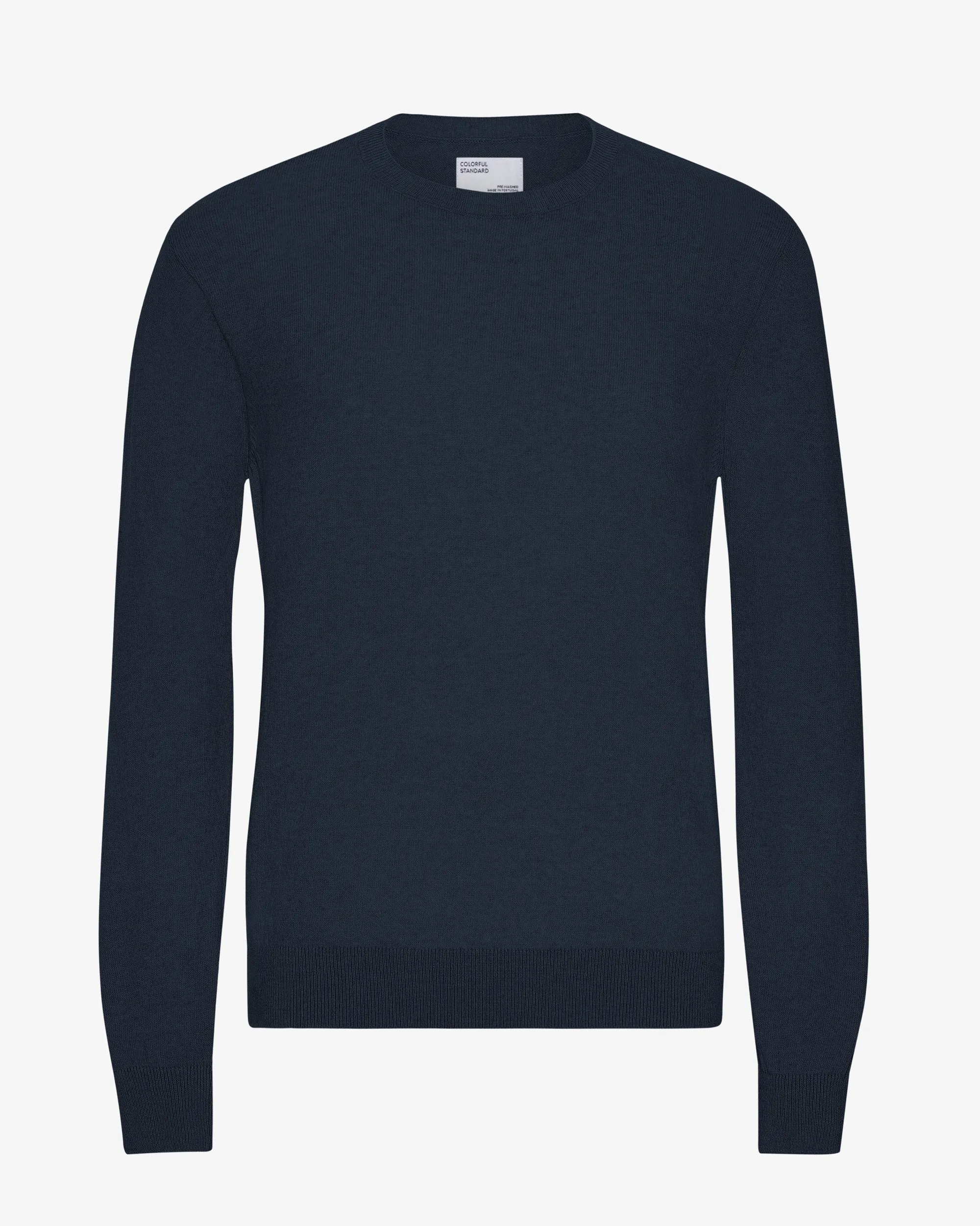 Light Merino Wool Crew - Navy Blue