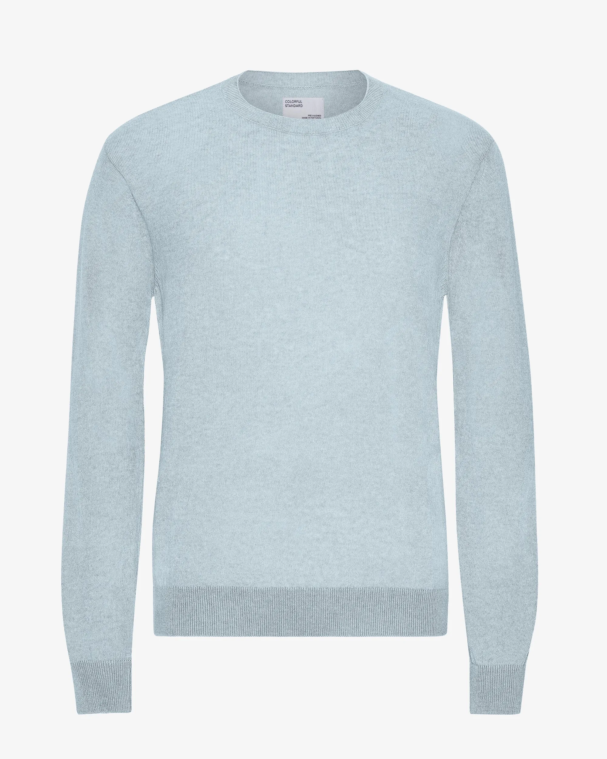 Light Merino Wool Crew - Polar Blue