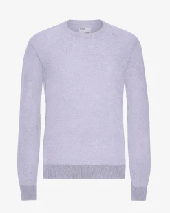 Light Merino Wool Crew - Soft Lavender