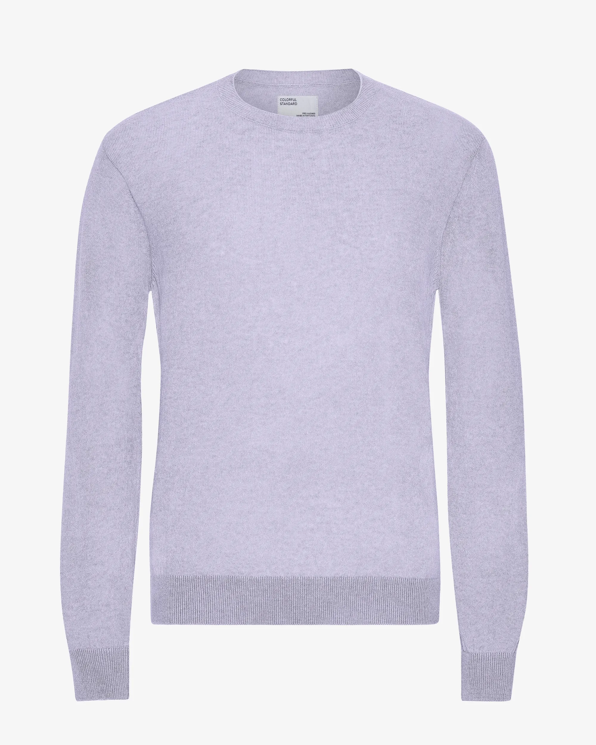 Light Merino Wool Crew - Soft Lavender