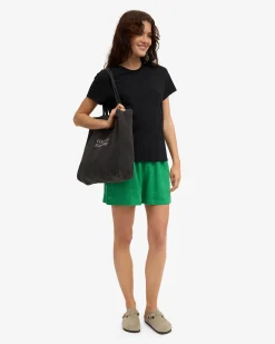 Linen Shorts - Kelly Green