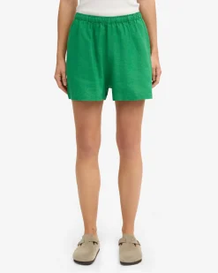 Linen Shorts - Kelly Green