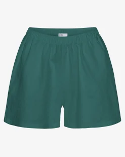 Linen Shorts - Ocean Green