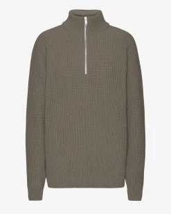 Merino Quarter Zip - Dusty Olive