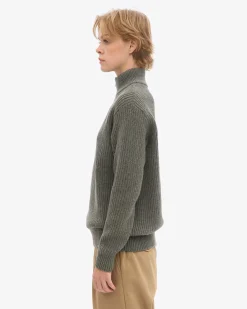 Merino Quarter Zip - Dusty Olive