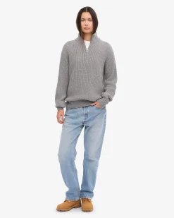 Merino Quarter Zip - Heather Grey
