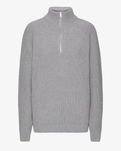 Merino Quarter Zip - Heather Grey