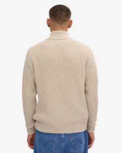 Merino Quarter Zip - Ivory White