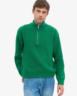 Merino Quarter Zip - Kelly Green