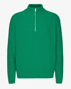 Merino Quarter Zip - Kelly Green