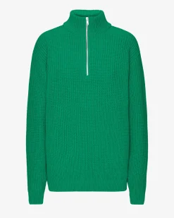 Merino Quarter Zip - Kelly Green