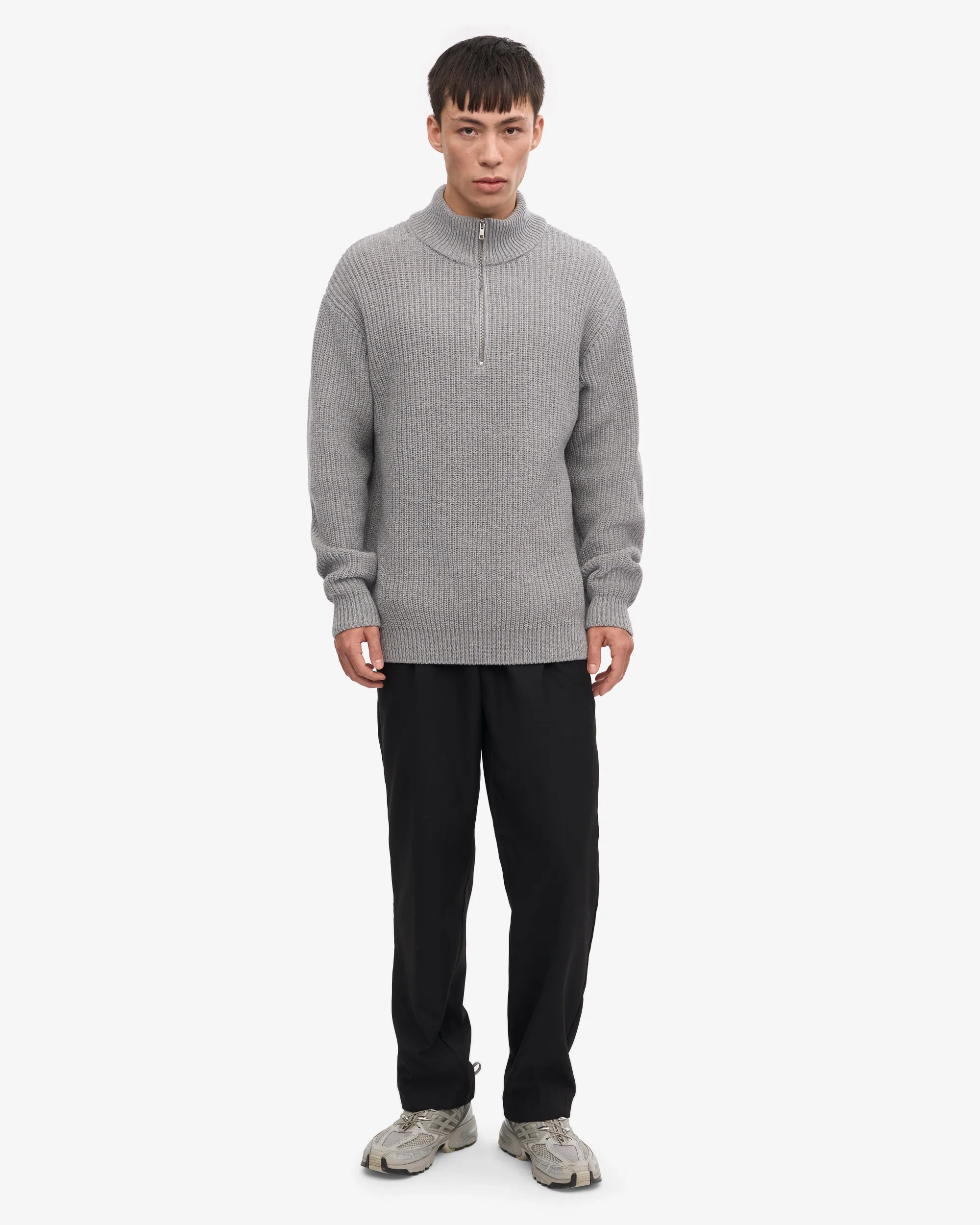 Merino Quarter Zip - Petrol Blue