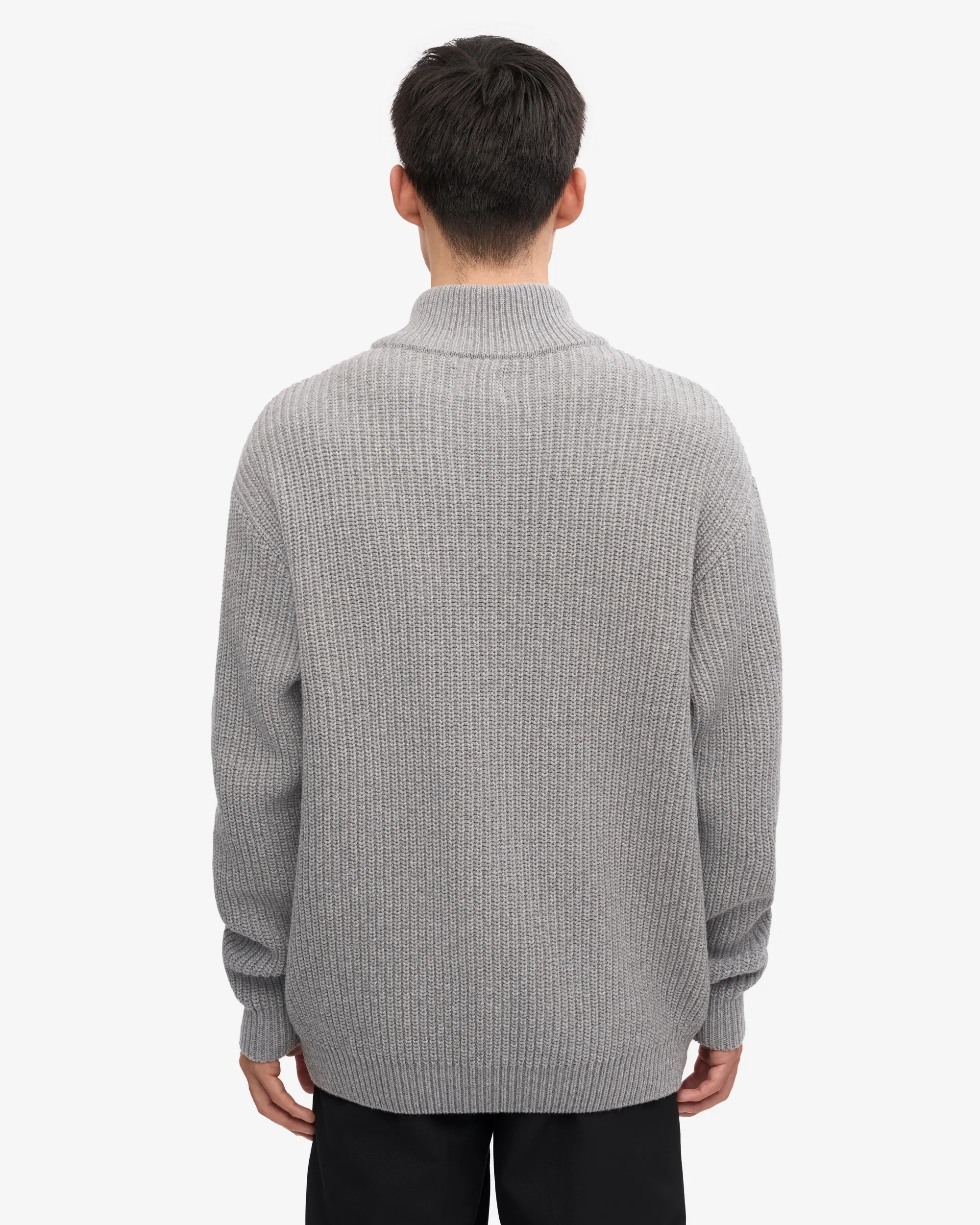 Merino Quarter Zip - Petrol Blue