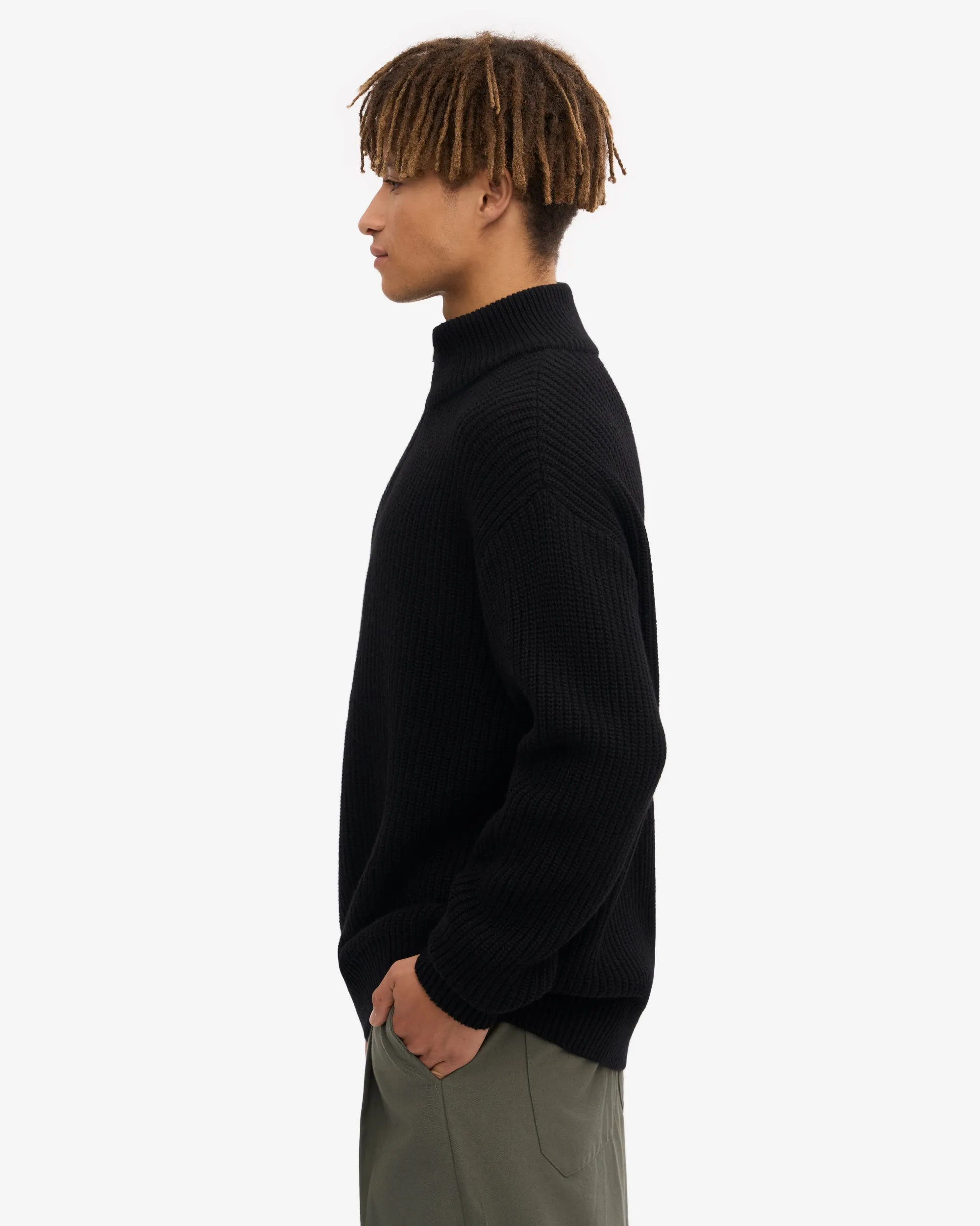 Merino Quarter Zip - Snow Melange