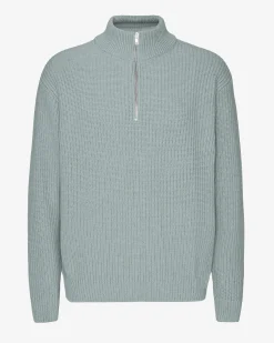 Merino Quarter Zip - Steel Blue