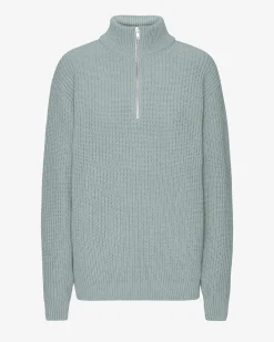 Merino Quarter Zip - Steel Blue