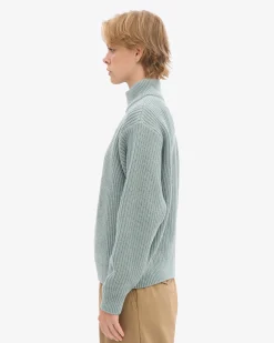 Merino Quarter Zip - Steel Blue