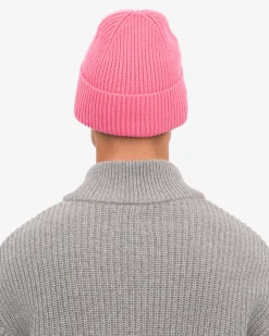 Merino Wool Beanie - Bubblegum Pink