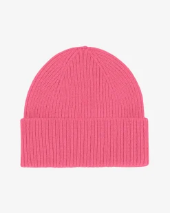 Merino Wool Beanie - Bubblegum Pink