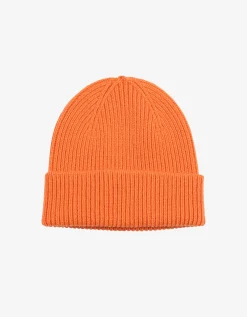 Merino Wool Beanie - Burned Orange