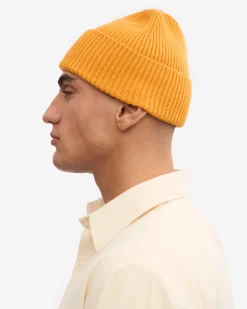 Merino Wool Beanie - Burned Yellow