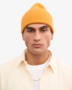 Merino Wool Beanie - Burned Yellow