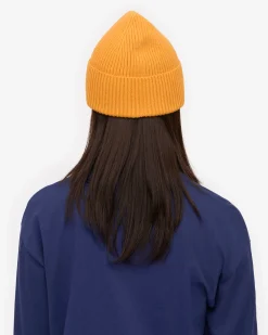 Merino Wool Beanie - Burned Yellow