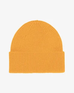 Merino Wool Beanie - Burned Yellow