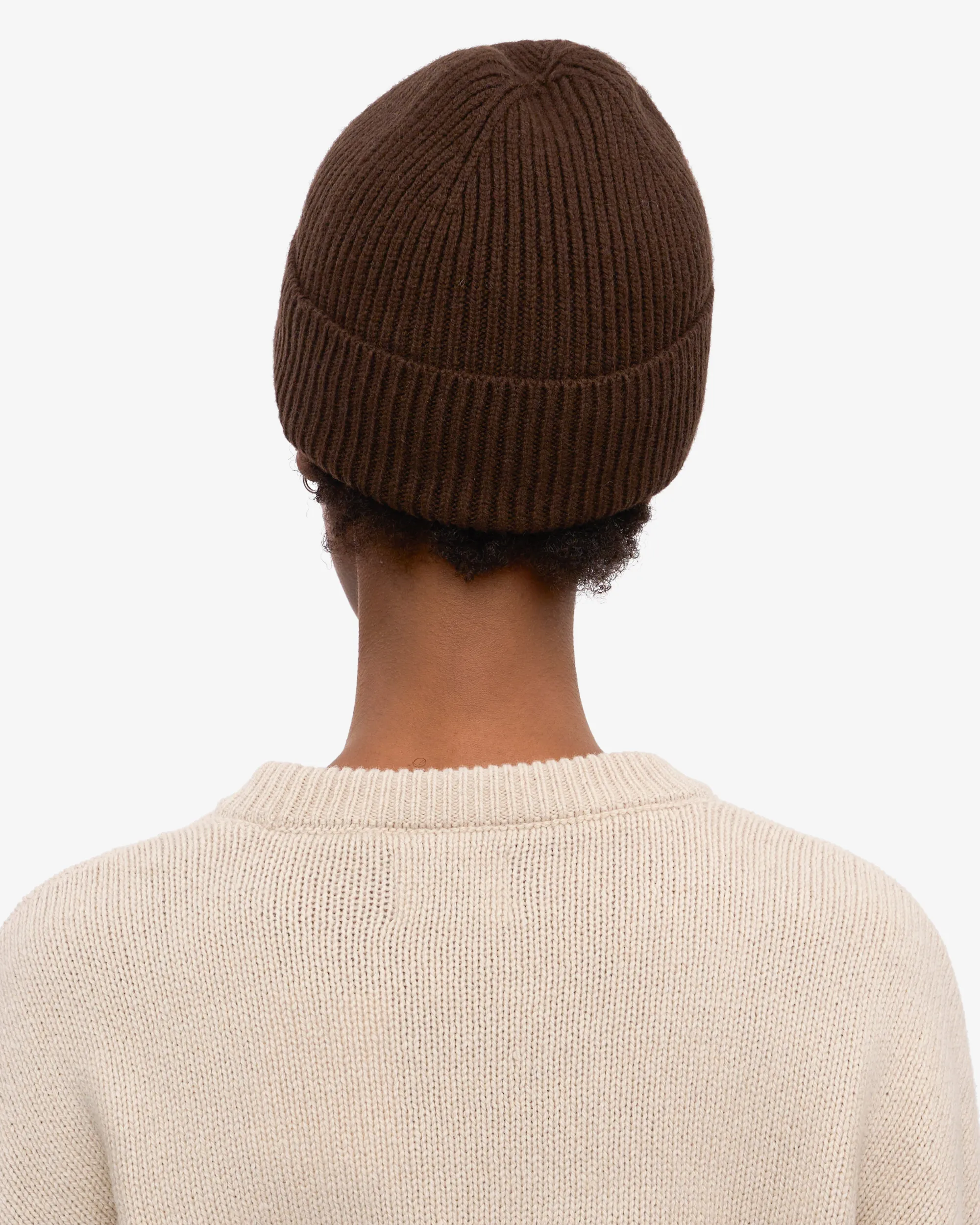 Merino Wool Beanie - Coffee Brown