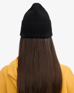 Merino Wool Beanie - Deep Black
