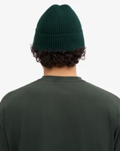 Merino Wool Beanie - Emerald Green