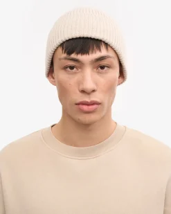 Merino Wool Beanie - Ivory White