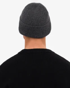 Merino Wool Beanie - Lava Grey